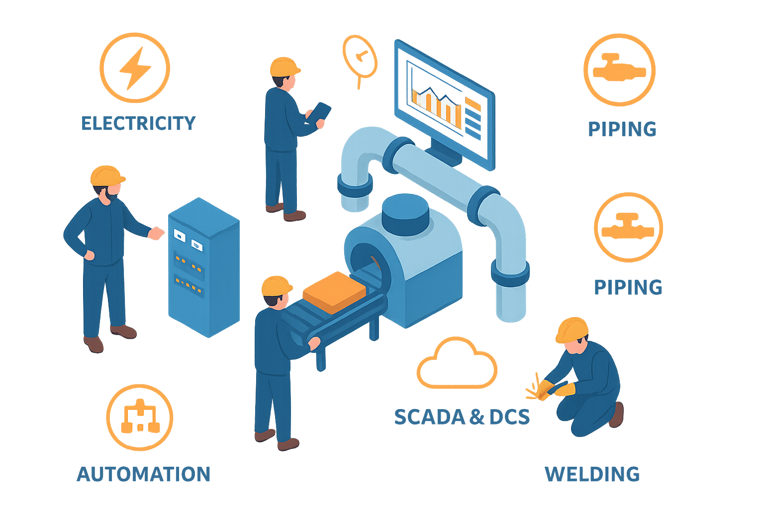 Industrial construction and commissioning projects in Algeria